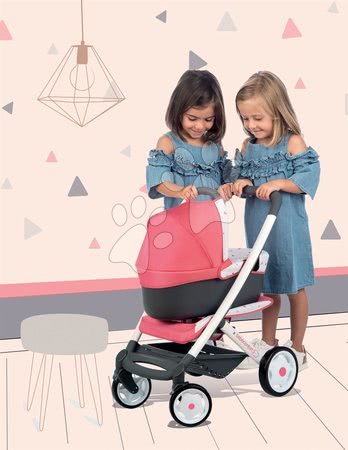 Vozički za punčke in dojenčke - Komplet globoki voziček trikombinacija Trio Pastel Maxi Cosi & Quinny 3v1 Smoby_1