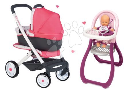 Cărucioare pentru păpuși seturi - Set cărucior adânc Trio Pastel Maxi Cosi&Quinny 3în1 Smoby - 19