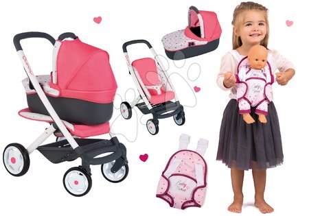 Lutke Smoby - Set duboka kolica u tri kombinacije Trio Pastel Maxi Cosi & Quinny 3u1 Smoby