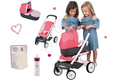Lutke Smoby - Set duboka kolica u tri kombinacije Trio Pastel Maxi Cosi & Quinny 3u1 Smoby
