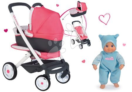 Vozički od 18. meseca - Komplet globoki voziček trikombinacija Trio Pastel Maxi Cosi & Quinny 3v1 Smoby - 8