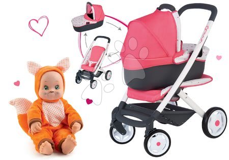 Játék babakocsi szettek - Szett mély kombinált babakocsi Trio Pastel Maxi Cosi & Quinny 3in1 Smoby - 12