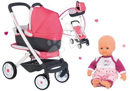 Vozički od 18. meseca - Komplet globoki voziček trikombinacija Trio Pastel Maxi Cosi & Quinny 3v1 Smoby - 10