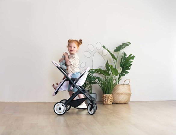 Puppenwagen ab 18 Monaten - Puppenzwillingswagen mit Sicherheitsgurt Twin Pushchair Pink Maxi-Cosi & Quinny Smoby - 11