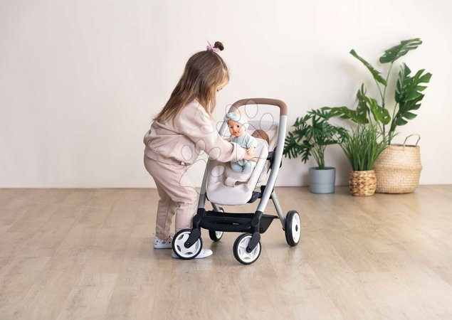 Puppenwagen ab 18 Monaten - Puppenzwillingswagen mit Sicherheitsgurt Twin Pushchair Sandy Maxi-Cosi & Quinny Smoby - 3