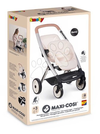 Puppenwagen ab 18 Monaten - Puppenzwillingswagen mit Sicherheitsgurt Twin Pushchair Sandy Maxi-Cosi & Quinny Smoby - 10