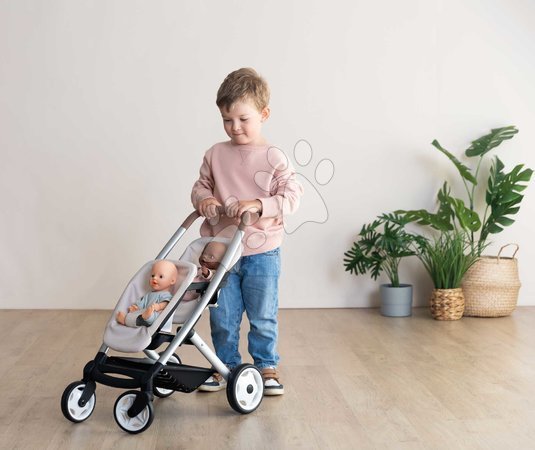Puppenwagen ab 18 Monaten - Puppenzwillingswagen mit Sicherheitsgurt Twin Pushchair Sandy Maxi-Cosi & Quinny Smoby - 7