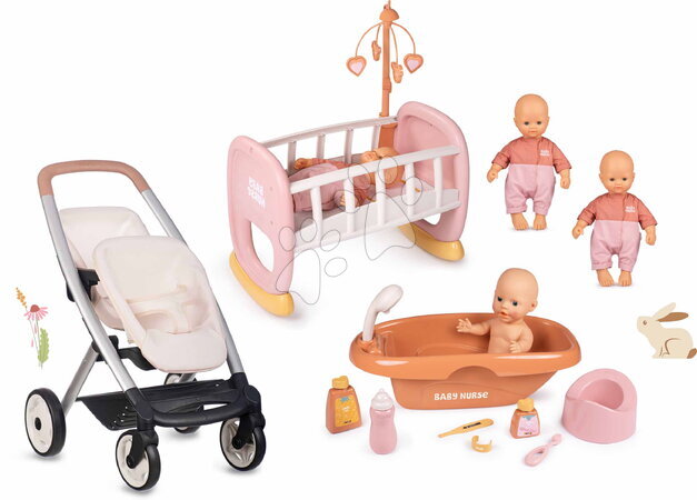 Maxi-Cosi Quinny - Ensemble poussette pour poupées jumelles Twin Sandy Maxi Cosi & Quinny Smoby