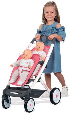 Kočárky pro panenky sety  - Set kočárek pro dvě panenky Twin Trio Pastel Maxi Cosi & Quinny Smoby - 8