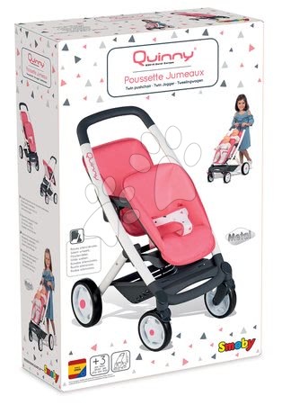 Kočárky pro panenky sety  - Set kočárek pro dvě panenky Twin Trio Pastel Maxi Cosi & Quinny Smoby - 15