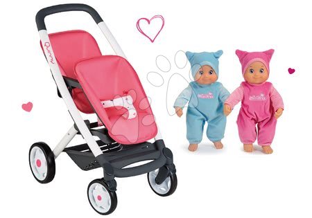 Komplet voziček za dva dojenčka Twin Trio Pastel Maxi Cosi & Quinny Smoby