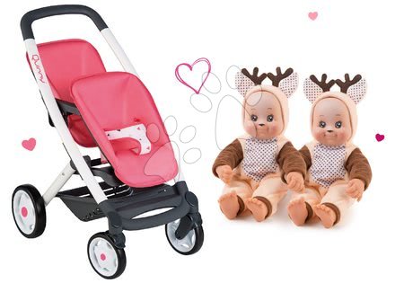 Kinderwagen für Puppen Sets - Set Puppenwagen für zwei Puppen Twin Trio Pastell Maxi Cosi&Quinny Smoby - 17