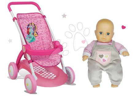 Wózki dla lalek w zestawie - Zestaw wózek spacerowy Księżniczki Disney Smoby - 2