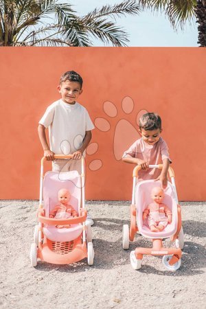 Puppenwagen ab 18 Monaten - Sportlicher Puppenbuggy mit Stoffbezug Pushchair Soft Baby Nurse von Smoby - 9