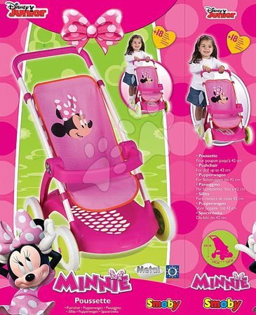 Játék babakocsik 18 hónapos kortól - Babakocsi játékbabának Minnie Smoby - 3