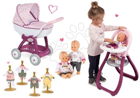 Toys for children from 1 to 2 years - Smoby Masha and the Bear for Doll Stroller Set