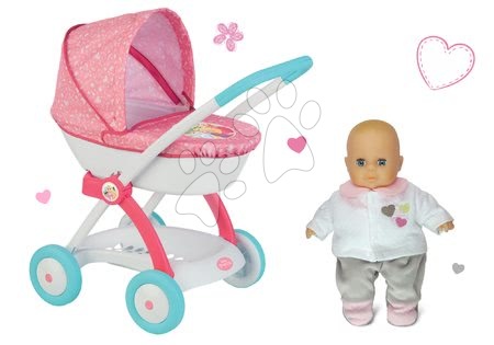 Princeske - Komplet globoki voziček za 42 cm dojenčka Princeske Disney Smoby