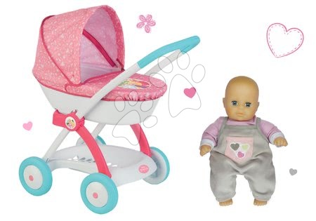 Vozički za punčke in dojenčke kompleti - Komplet globoki voziček za 42 cm dojenčka Princeske Disney Smoby - 2