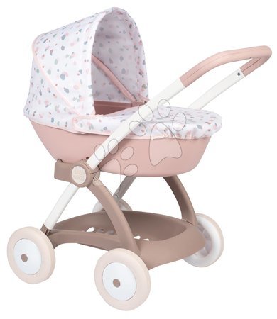 Kinderwagen für Puppen  - Kinderwagen mit Textilbezug Pram Natur D'Amour Baby Nurse Smoby