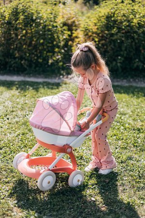 Puppenwagen ab 18 Monaten - Tiefer Puppenwagen mit Stoffbezug Pram Soft Baby Nurse Smoby  - 7