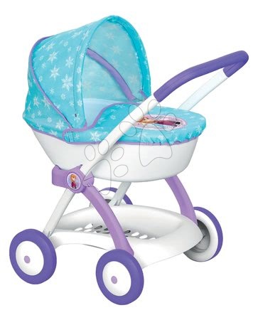Frozen Ledeno kraljestvo - Komplet globoki voziček za 42 cm dojenčka Frozen Disney Smoby in dojenček Minikiss z zvokom rožnati_1