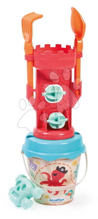 Găleți pentru nisip - Set găleată cu râșniță dublă Piráti Garnished Mill Bucket Écoiffier