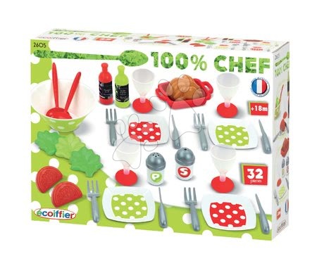 Nádobí a doplňky do kuchyňky - Souprava na oběd 100% Chef Écoiffier - 6