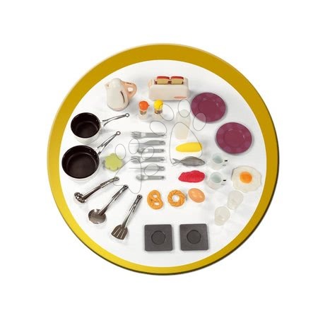 Neaktívna Staré položky - SMOBY 24665 Kuchynka FRENCH TOUCH TEFAL Excellence bordovo-zlatá s tečúcou VODOU elektrická 115*41*97 cm - 2