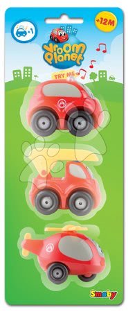 Staré položky - Sada 3 hasičských autíček Vroom Planet Smoby - 5