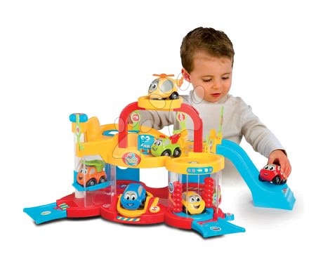 Garaže - SMOBY 211265 Vroom Planet moja veľká garáž MON PREMIER s DVD rozpravkami a 2 autickami,  +18 m, 56*31*29 cm - 4