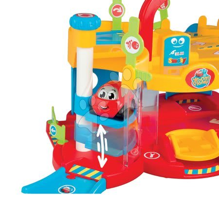 Garaže - SMOBY 211265 Vroom Planet moja veľká garáž MON PREMIER s DVD rozpravkami a 2 autickami,  +18 m, 56*31*29 cm - 5