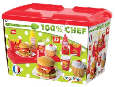 Riadíky a doplnky kuchynky - Set hamburgerov 100% Chef Écoiffier_1