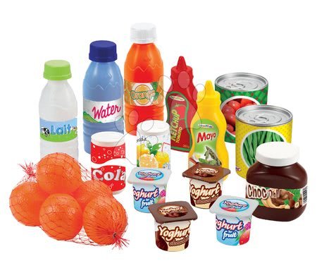 Detské obchody - Set obchod elektronický zmiešaný tovar s chladničkou Maxi Market Smoby_1