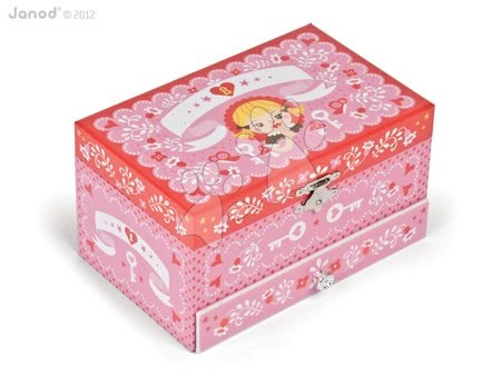 Kozmetický stolík pre deti - Hudobná šperkovnica Jewellery Rectangle Musical Box - Natachka Janod - 1