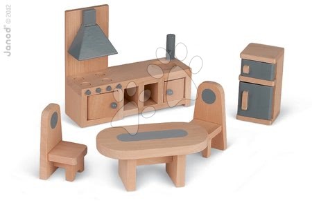 Domečky pro panenky - Dřevěný domeček pro panenky Mademoiselle Doll 's House Janod - 2