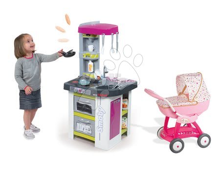 Kuchyňky pro děti sety - Set kuchyňka Tefal Studio BBQ Bublinky Smoby - 25