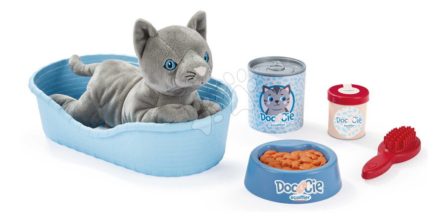 Krevetići i kolijevke za lutke - Krevetić s plišanom mačkom Cat Basket Écoiffier