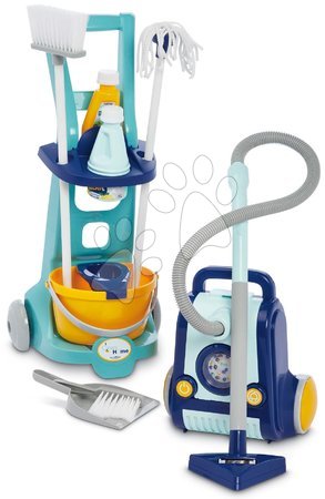 Igre v gospodinjstvu - Čistilni voziček in sesalnik Cleaning Trolley&Vacuum Cleaner Clean Home Écoiffier
