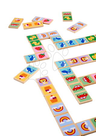 Dřevěné naučné hry - Dřevěné domino Zvířátka a objekty Games Eichhorn - 3