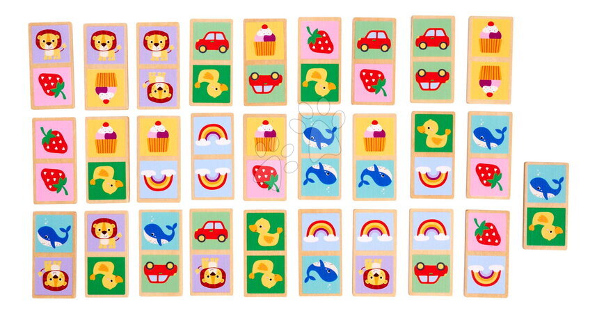 Domine in tombola - Leseno domino Živali in predmeti, igra Eichhorn_1