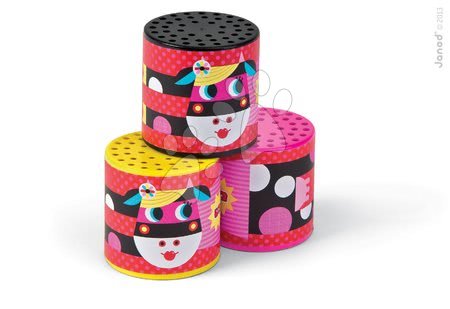 Hračky zvukové - Tradičná hračka Super Heroes - Moo Noisemakers Janod - 2