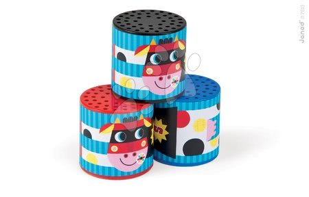 Hračky zvukové - Tradičná hračka Super Heroes - Moo Noisemakers Janod - 1