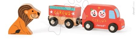 Garáže  - Dřevěné magnetické auto Cirkus Story Set Janod - 2
