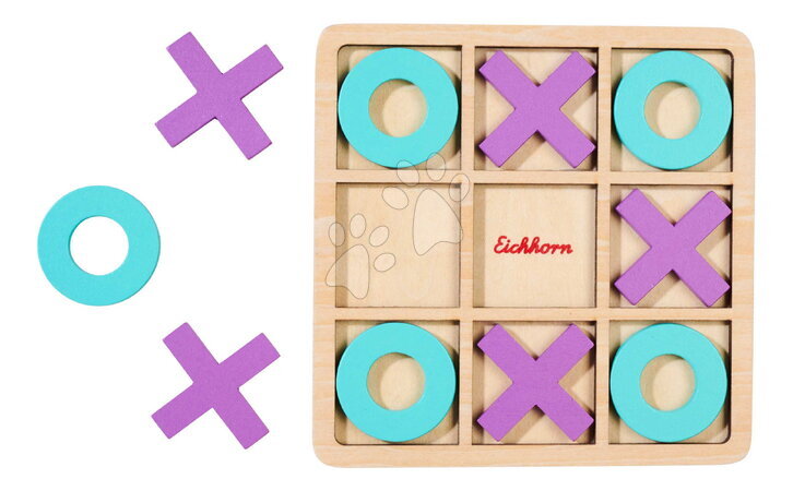 Dřevěné naučné hry - Dřevěná hra Piškvorky Tic Tac Toe Game Eichhorn - 2