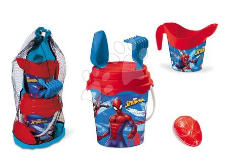 Găleți pentru nisip - Set de nisip în plasă din pânză 17 cm Spiderman Mondo - 1
