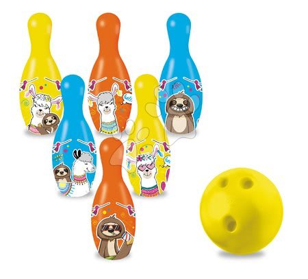 Sportjátékok - Tekebábúk Láma és barátai Skittles Mondo 6 bábu (20 cm magas)