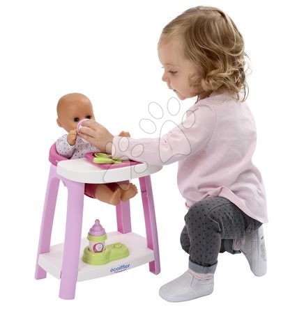 Căsuțe pentru păpuși - Suport pentru înfăşat cu scaun de masă şi cadă Nursery 3in1 Écoiffier - 4