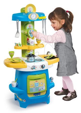 Egyszerű játékkonyhák - Konyha kinyitható szárnyakkal és kávéfőzővel Peppa Pig Smoby - 3