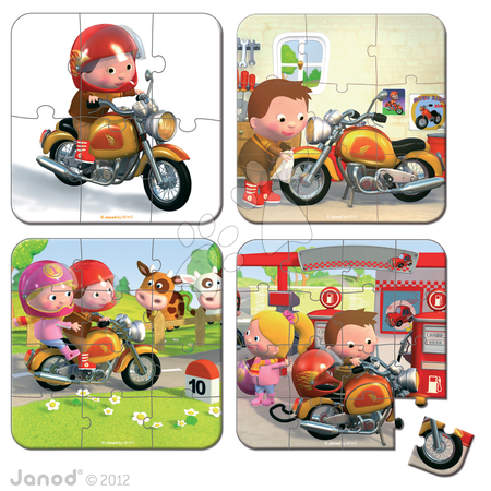 Dětské puzzle do 100 dílků - Puzzle Markova motorka Janod - 1