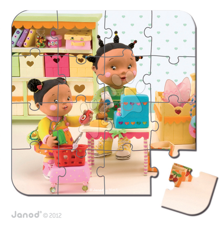 Dětské puzzle do 100 dílků - Puzzle Zoein obchod Janod - 5